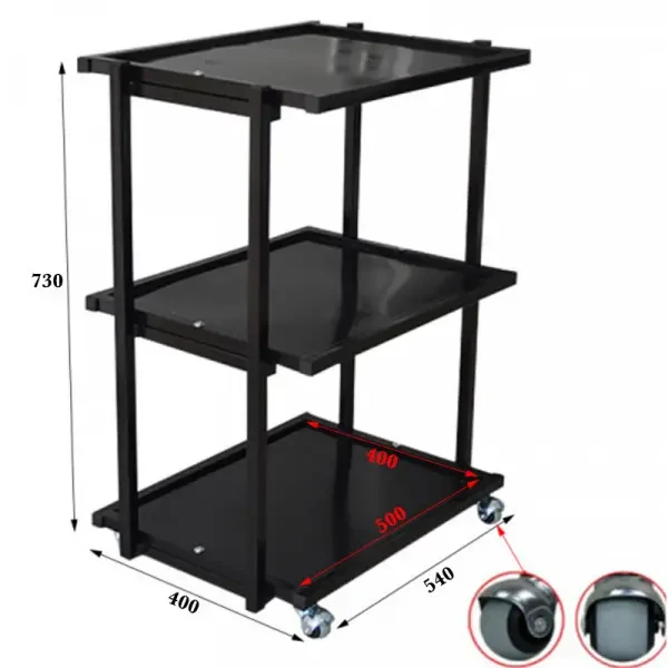 Тележка косметологическая Профи UK-01 Черная (29439113) - фото 2 Тележка косметологическая Профи UK-01 Черная (29439113) - фото 2