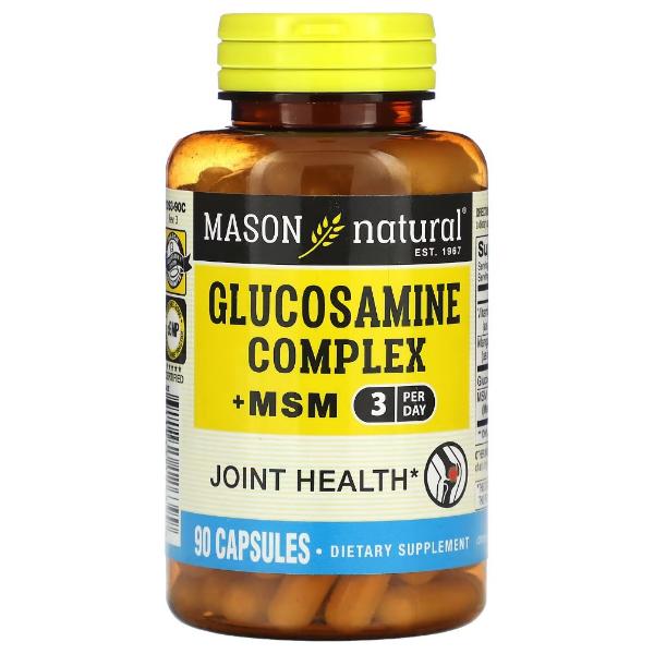 Препарат для суставов и связок Mason Natural Glucosamine Complex + MSM 90 капс. (000021528) Препарат для суставов и связок Mason Natural Glucosamine Complex + MSM 90 капс. (000021528)