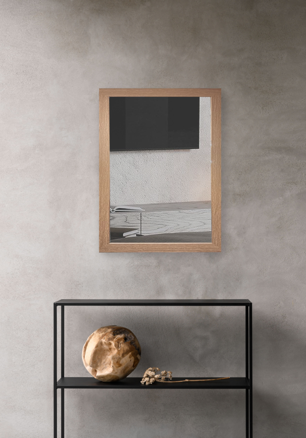 Дзеркало настінне CRYSTAL GLASS в рамці МДФ 1800 950х400 мм Дуб нортленд (Ж1019)