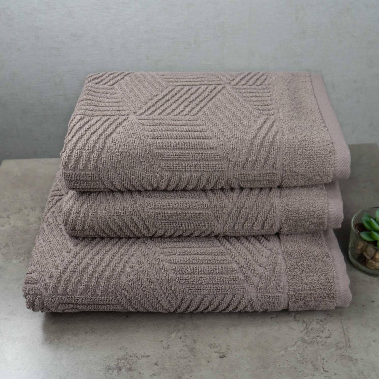 Комплект махровых полотенец GM Textile Уэльс 3 шт. Шоколад (500-k-wales-choc)