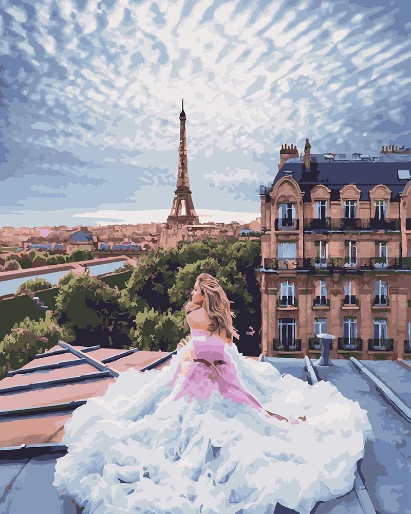 Картина за номерами Brushme GX25433 Вона навпроти Ейфелевої вежі 40x50 см (1325521988) Картина за номерами Brushme GX25433 Вона навпроти Ейфелевої вежі 40x50 см (1325521988)