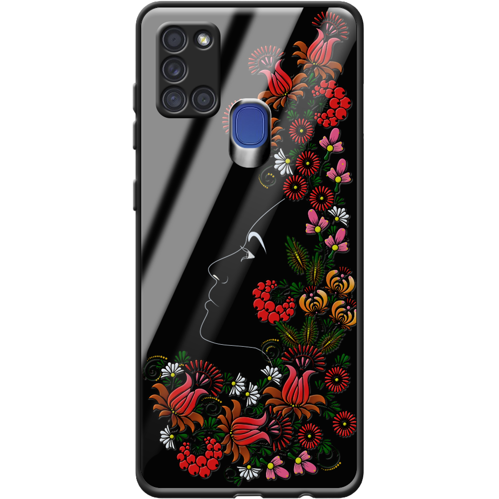 Чехол Boxface Samsung A217 Galaxy A21s 3D Ukrainian Muse Черный силикон со стеклом (40006-bk64-40864)