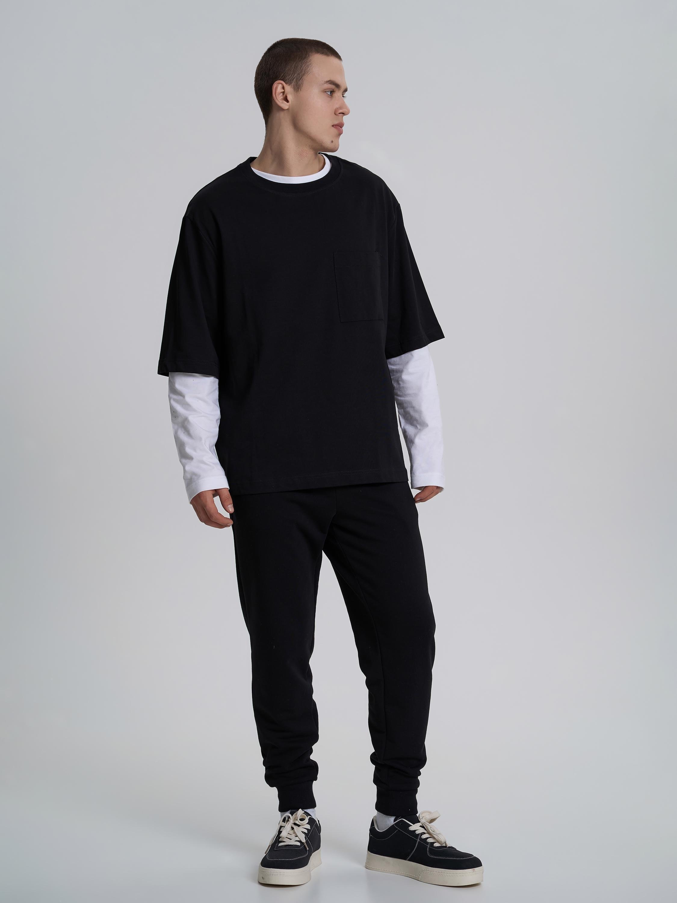 Футболка чоловіча оверсайз з нашивною кишеньою ROZA 230911 2XL Чорний (4824005722745) - фото 5 Футболка чоловіча оверсайз з нашивною кишеньою ROZA 230911 2XL Чорний (4824005722745) - фото 5