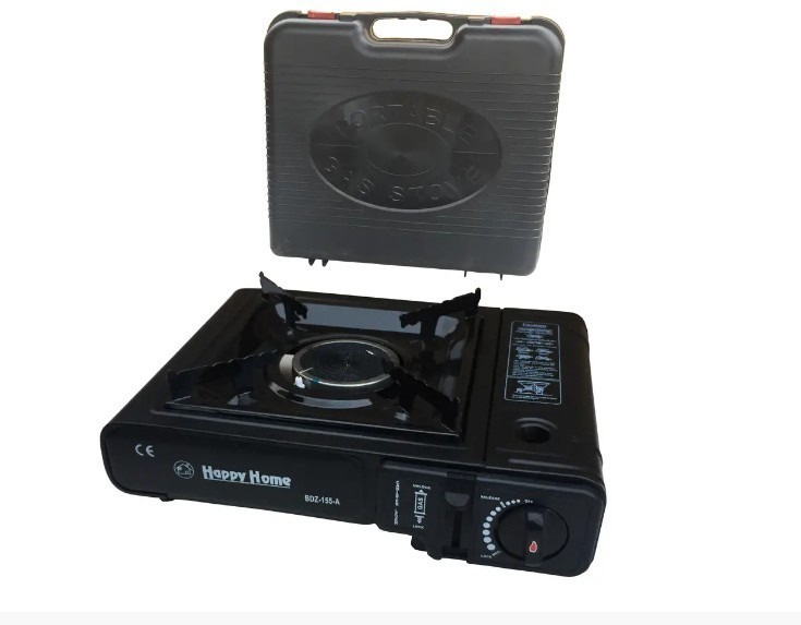 Газовая плита с пьезоподжигом Portable Gas Stove BDZ-155-A в кейсе Черный - фото 5