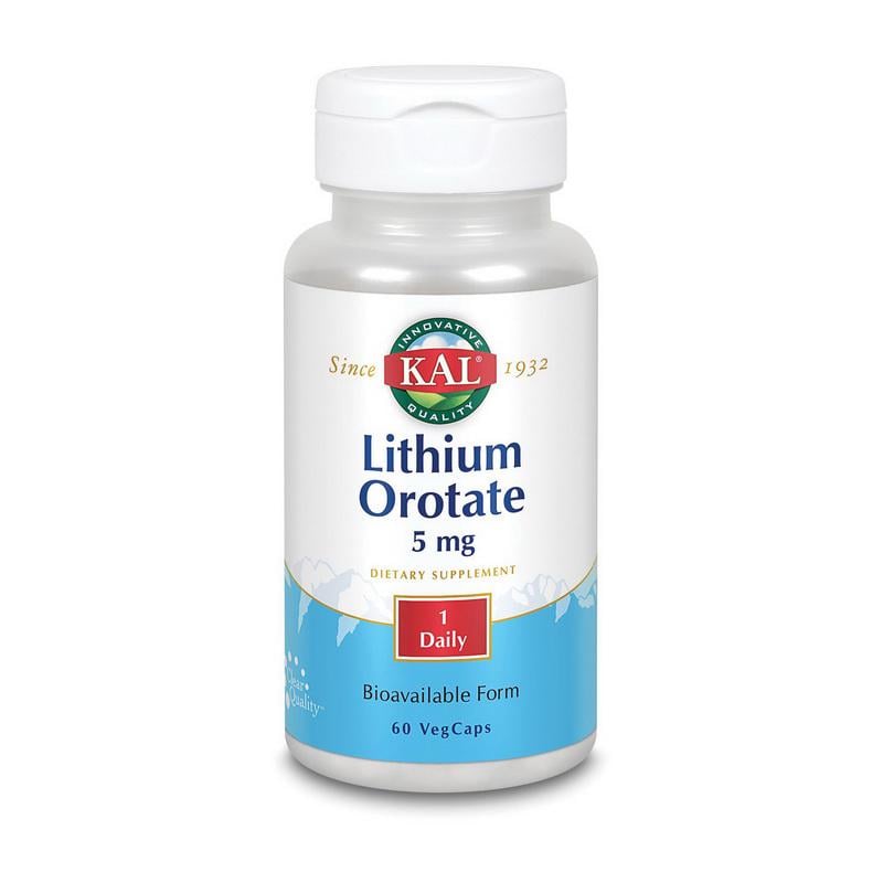 Літій оротат KAL Lithium Orotate 5 mg 60 вег. капс.