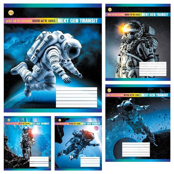 Зошити учнівські Тетрада SPACE 24 аркуша клітинка 20 шт. в упаковці