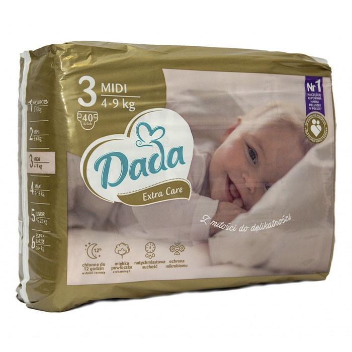 Подгузники детские Dada Extra Cаre 3 4-9 кг 40 шт. (1857359529)