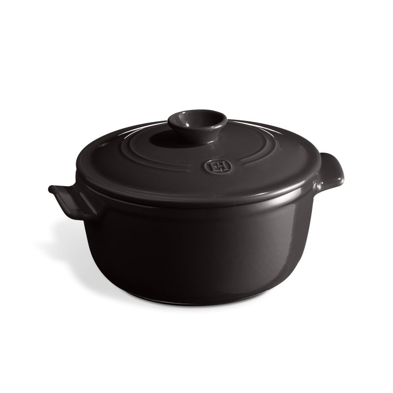 Каструля з кришкою керамічна Emile Henry Cookware 2,5 л Чорний (794525)