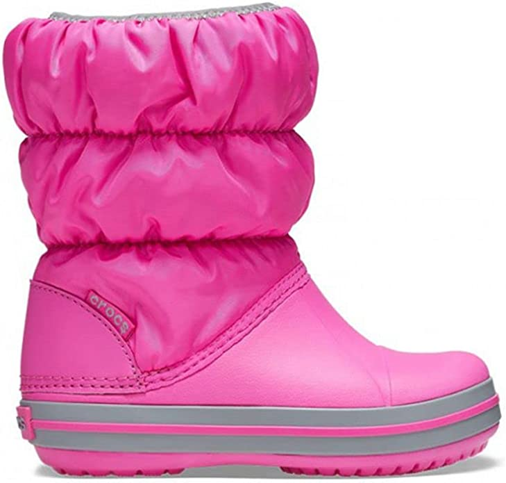 Чоботи зимові Crocs Kids Winter Puff Boot р. 9/26/16,5 см Electric Pink/Light Grey