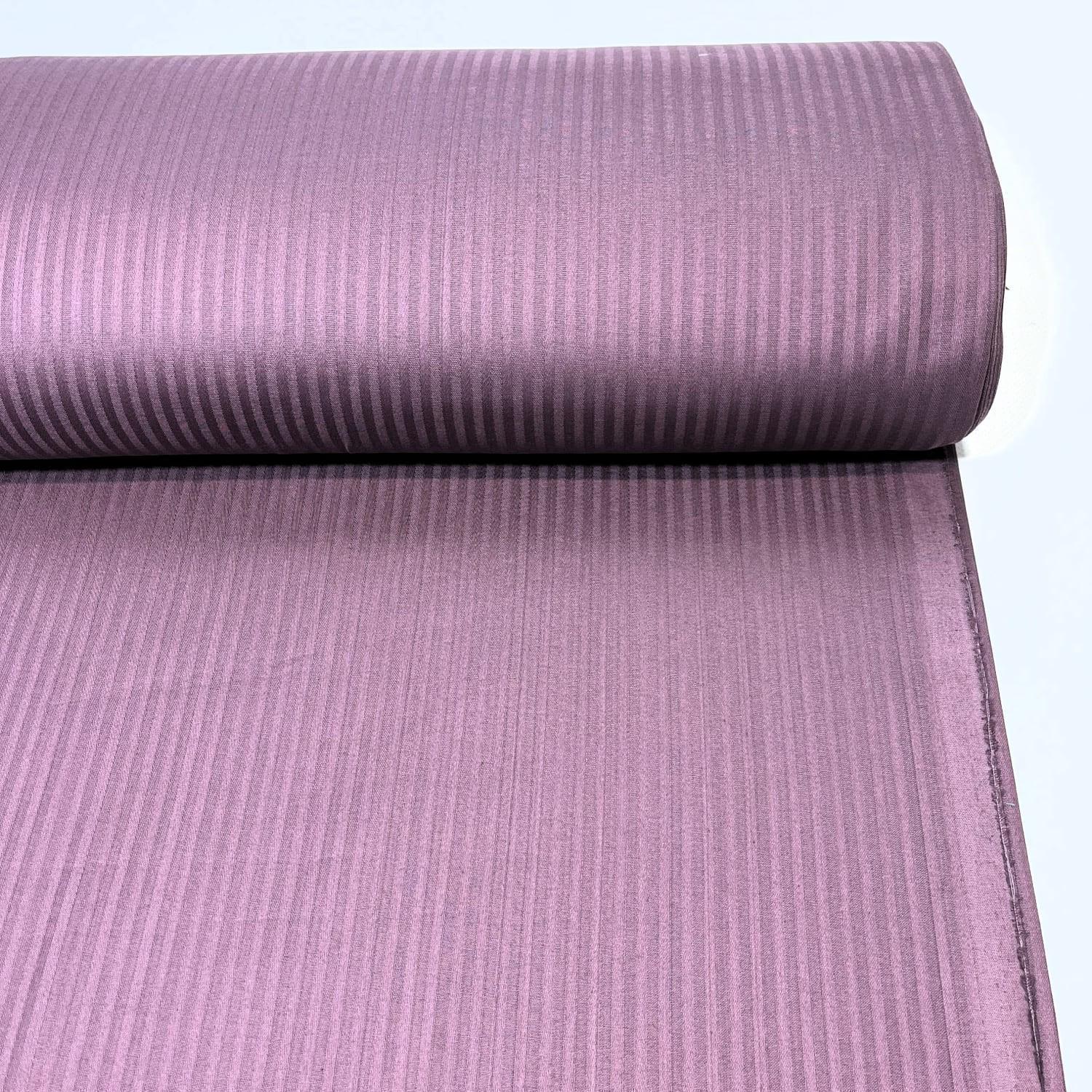 Тканина для постільної білизни сатин страйп із жакардовими смугами бавовна 240 см Фіолетовий (215929 V79 01442)