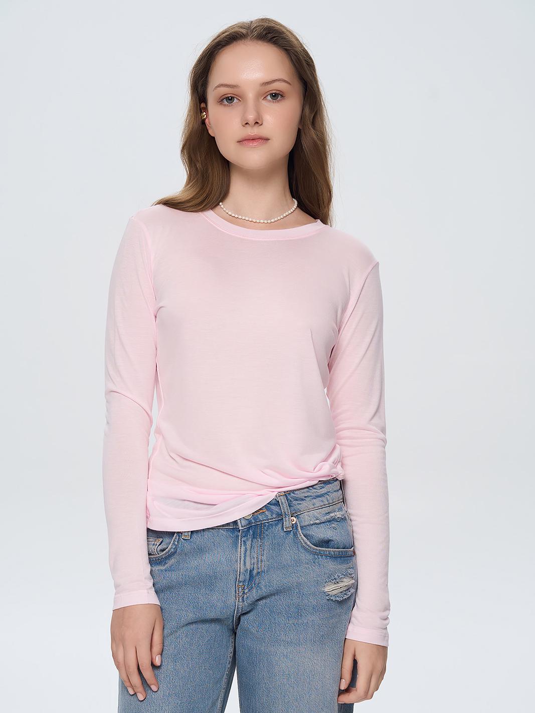Лонгслив женский из вискозы ROZA 241209 3XL Розовый (4824005742996)