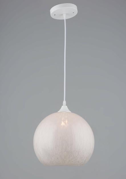 Подвесной светильник Valeso с шаровидным плафоном одинарный Е27 IP20 A4405/1H Белый (28685710)