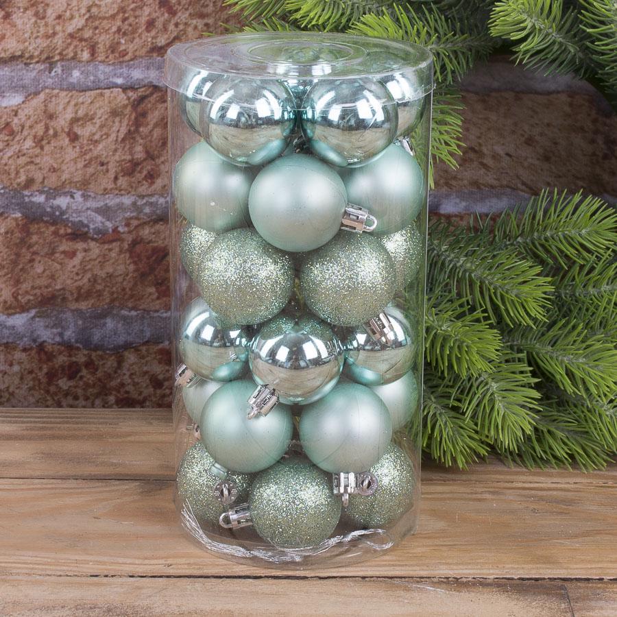 Набор елочных шариков 4 см 30 шт. Mint (1066-8)