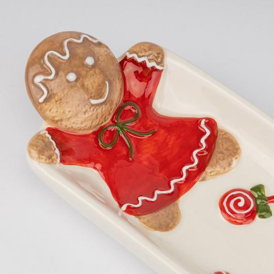 Блюда керамические Имбирные пряники 2 шт. 26х10 см (40169) - фото 3 Блюда керамические Имбирные пряники 2 шт. 26х10 см (40169) - фото 3