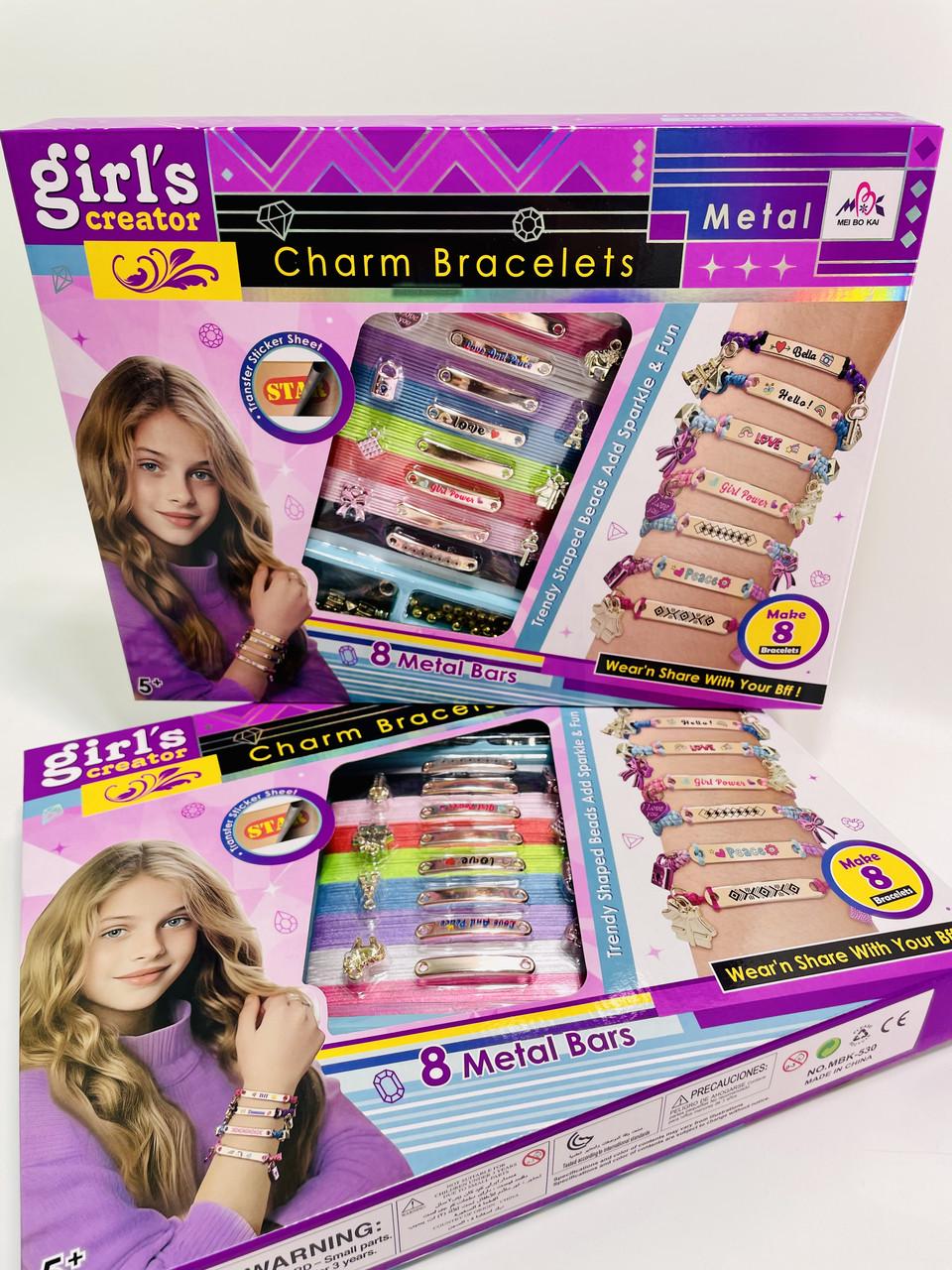 Набор для плетения браслетов MBK 530 48/2 8 мотков ниток/шармы/декор/наклейки/в коробке - фото 4 Набор для плетения браслетов MBK 530 48/2 8 мотков ниток/шармы/декор/наклейки/в коробке - фото 4