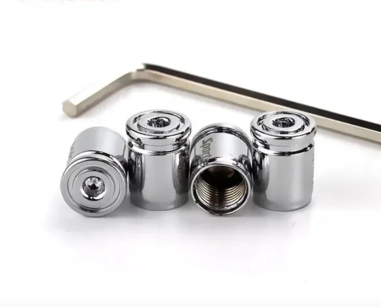 Колпачки на ниппель спортивные Хром (1925085404)