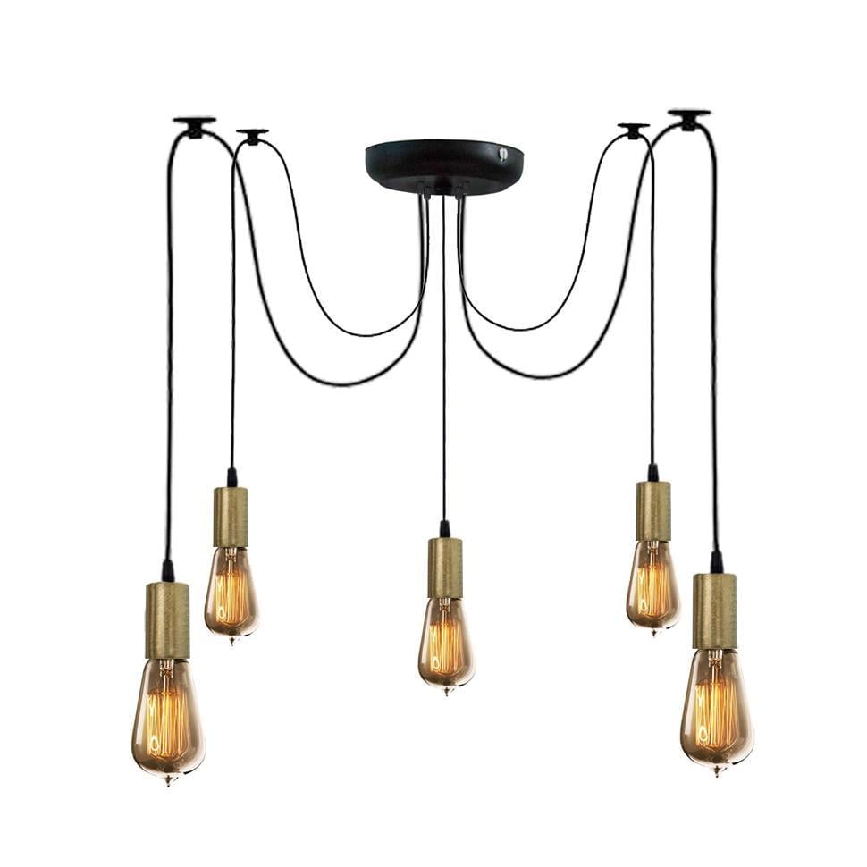 Люстра MSK ELECTRIC Spider 5 ламп (NL 149-5 BK+BN)