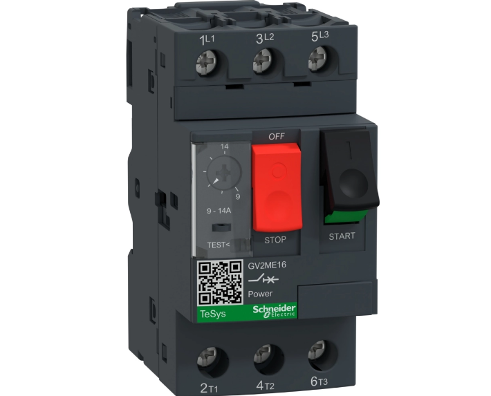 Выключатель защиты двигателя автоматический Schneider Electric TeSys GV2 9-14A (GV2ME16) Выключатель защиты двигателя автоматический Schneider Electric TeSys GV2 9-14A (GV2ME16)