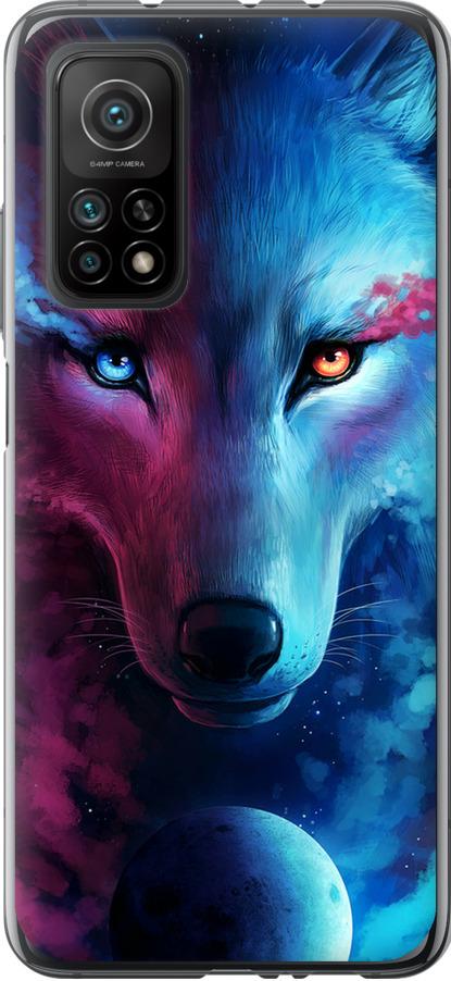 Чехол на Xiaomi Mi 10T Арт-волк (3999u-2096-42517)