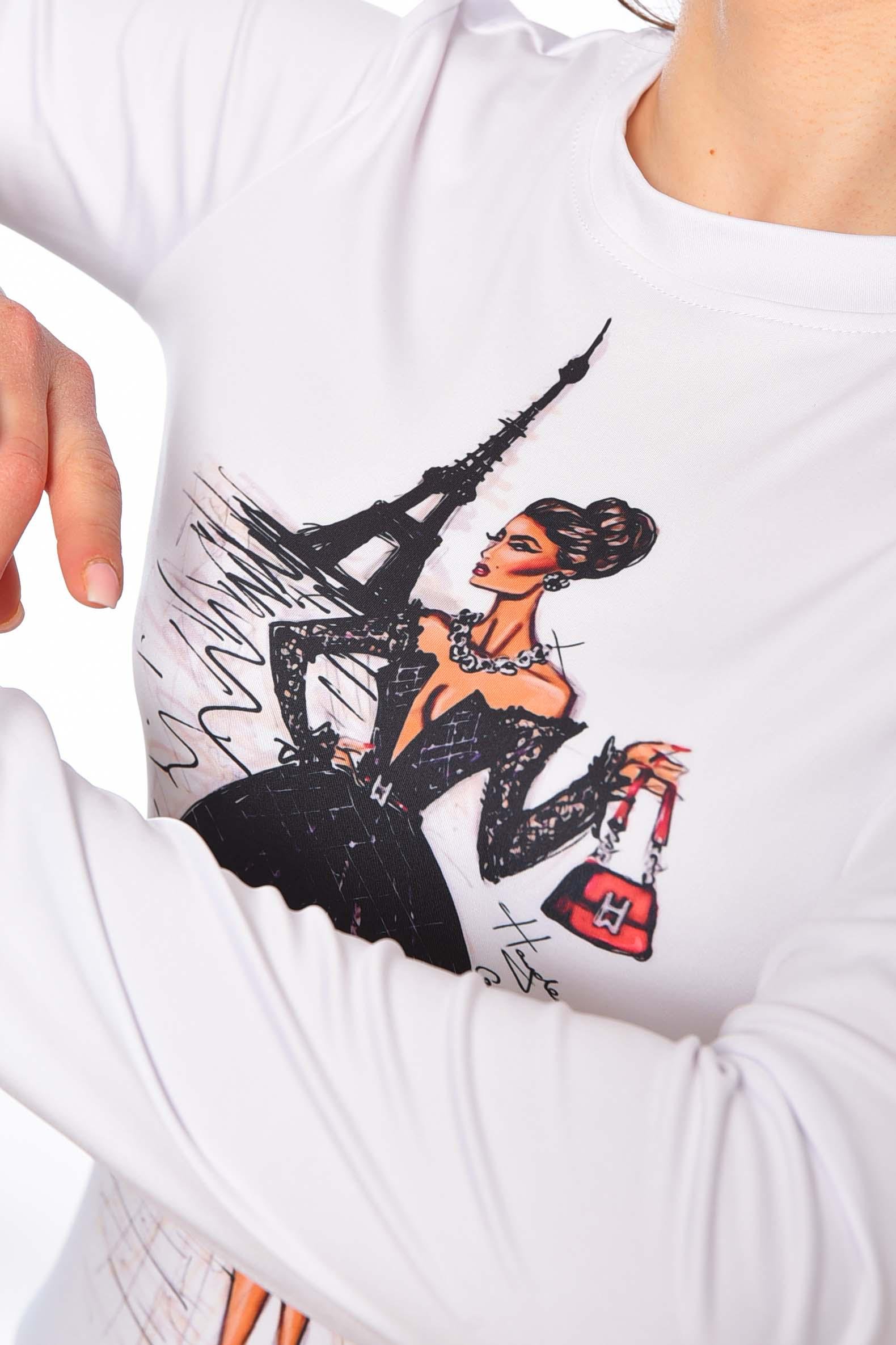 Світшот жіночий 197311 з принтом S Білий - фото 4 Світшот жіночий 197311 з принтом S Білий - фото 4