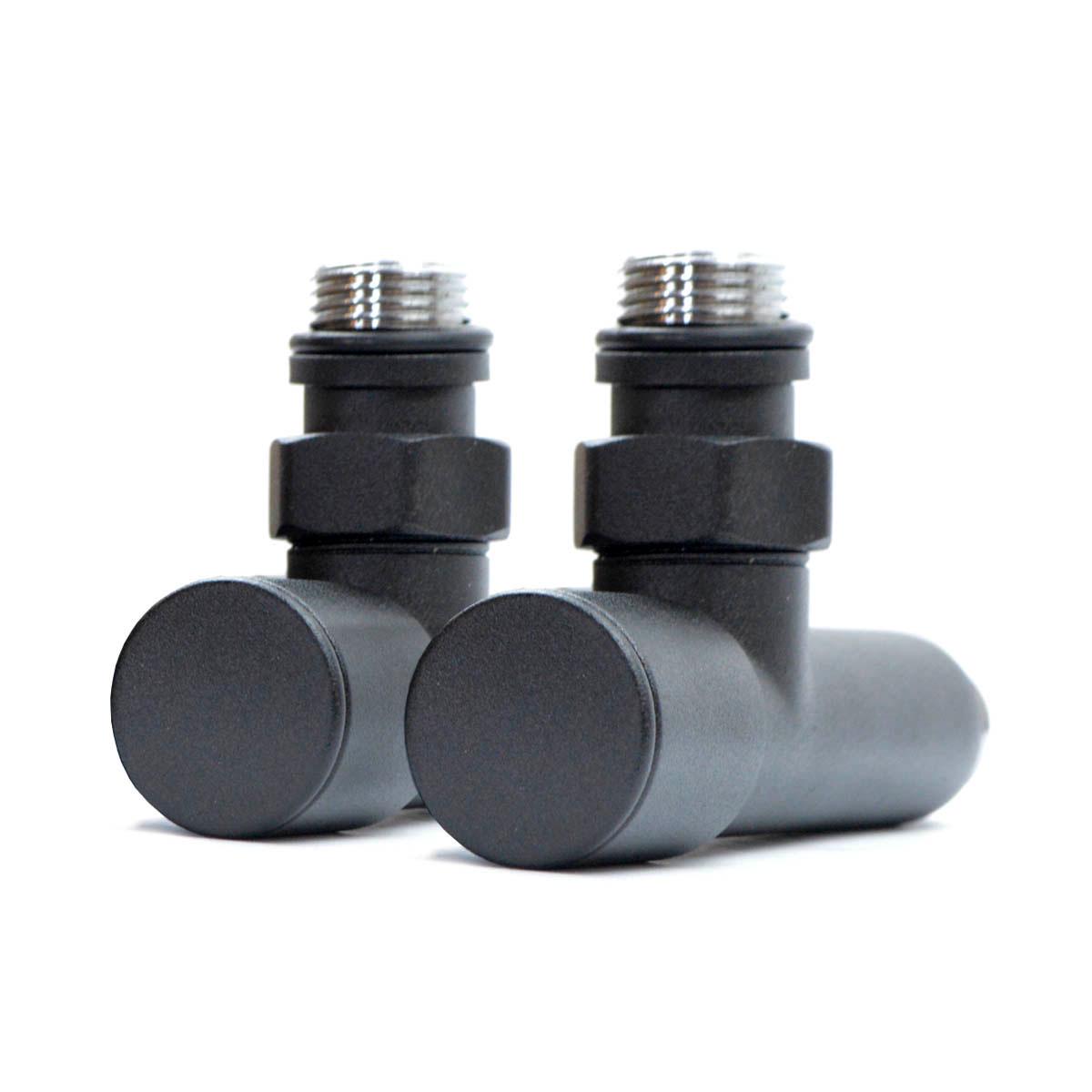 Кран угловой для полотенцесушителя Raftec 1/2 "х1/2" удлиненный 2 шт. Черный (E25-230430-4012) - фото 3