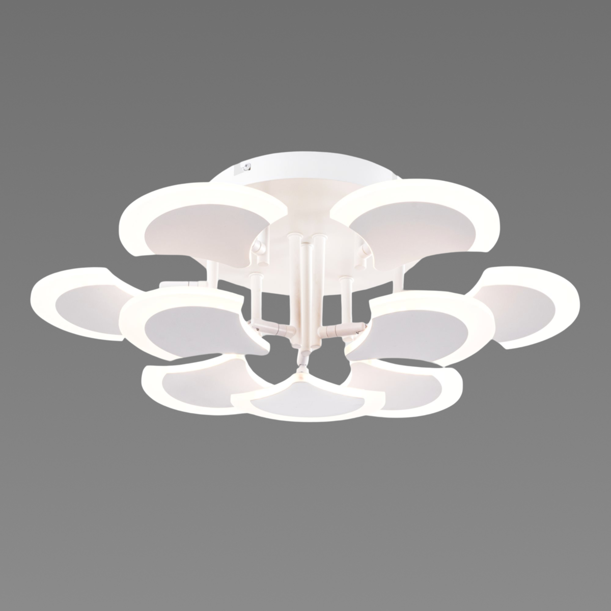 Люстра светодиодная Sirius на девять плафонов 86W 3000-6500К Белый (8926-6+3)