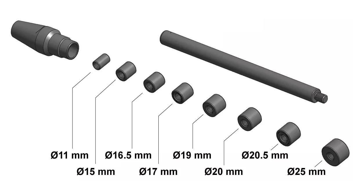 Набір для центрування диска зчеплення Rewolt 10 пр. (T8810) - фото 3 Набір для центрування диска зчеплення Rewolt 10 пр. (T8810) - фото 3