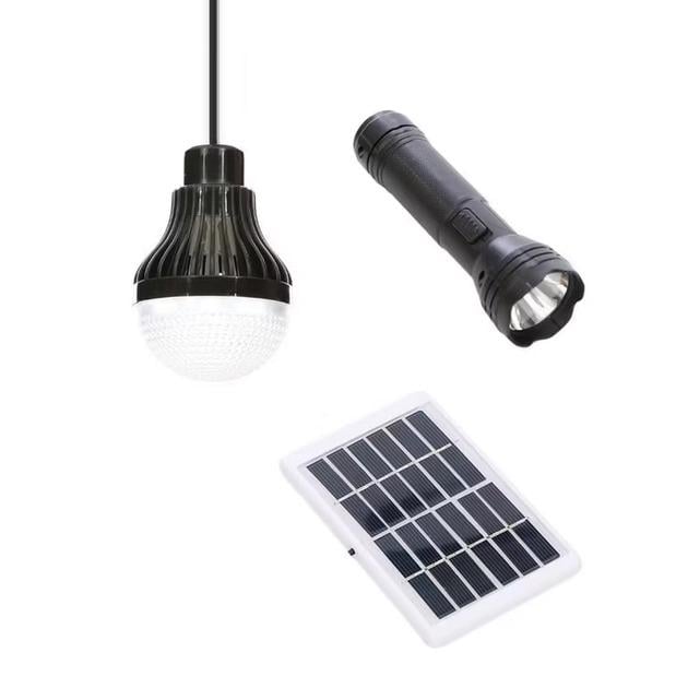 Фонарь ручной Solar Camping Kit CL-038 с солнечной панелью и USB Черный - фото 5