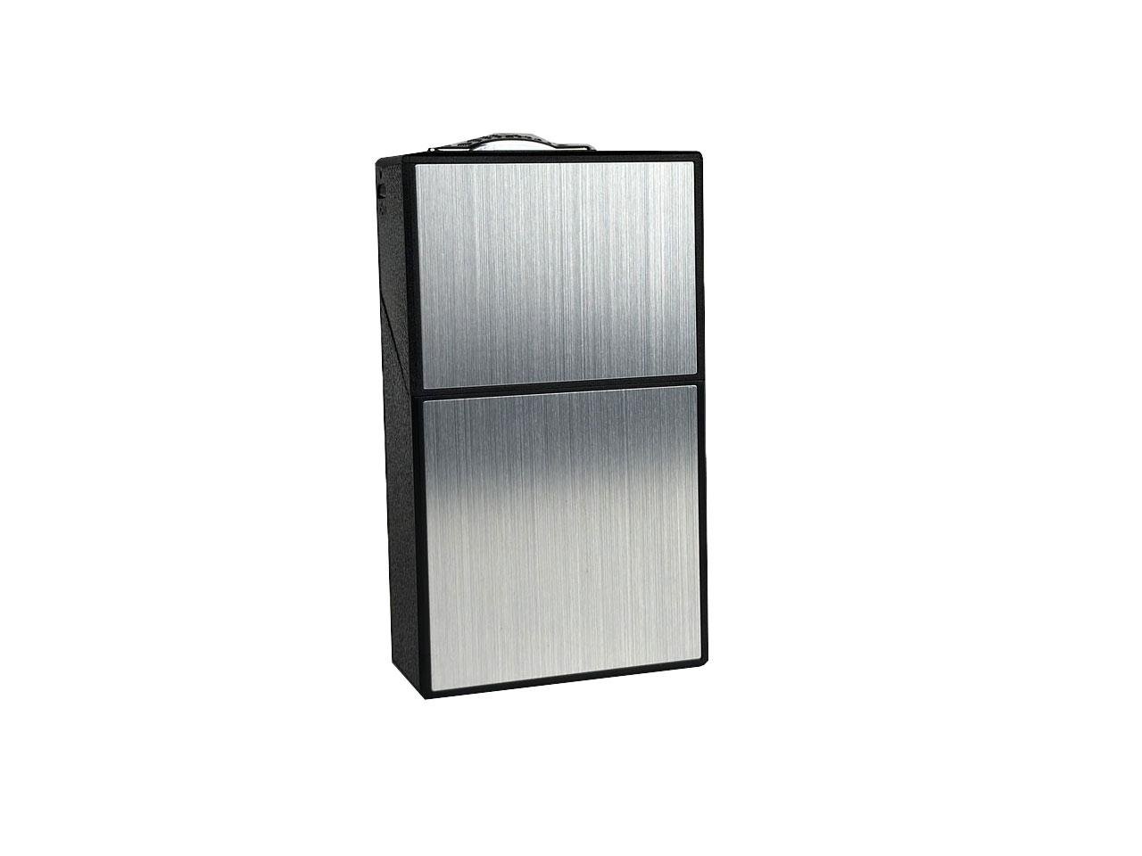 Портсигар c зажигалкjq USB на 20 сигарет Светло-серый (33694)