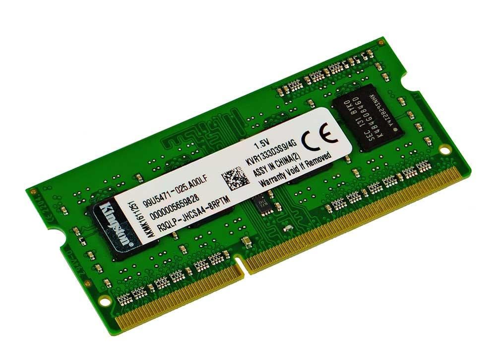 Оперативная память Kingston SODIMM DDR3 4GB 1333MHz, PC3-10600, 1.5V (KVR1333D3S9/4G)