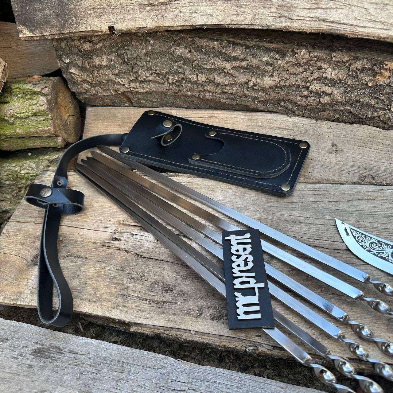 Набір шампурів Кабан №2 для шашлику та барбекю - фото 6 Набір шампурів Кабан №2 для шашлику та барбекю - фото 6