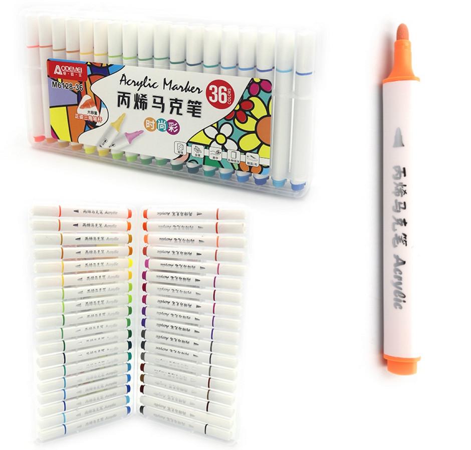 Набор акриловых скетчмаркеров Aodemei 36 цветов - фото 2 Набор акриловых скетчмаркеров Aodemei 36 цветов - фото 2