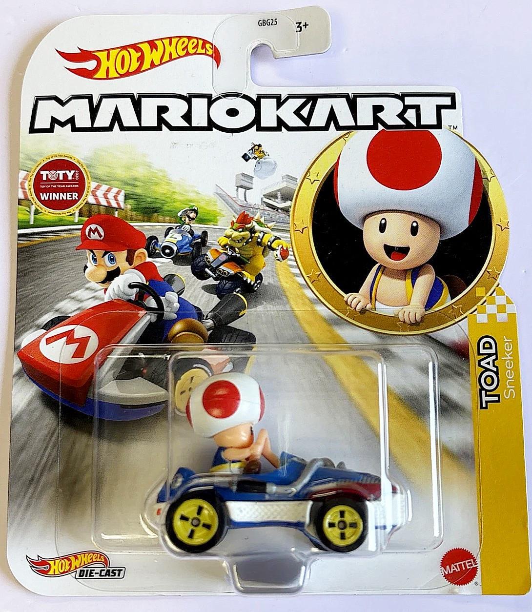 Игрушечная машинка Hot Wheels Toad Sneeker 2021 Mario Kart Character Cars (GBG30)
