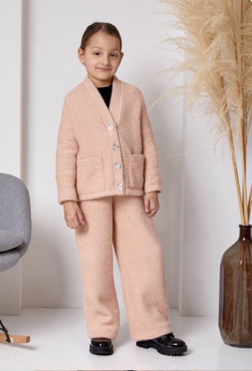 Костюм на дівчинку утеплений A Kids кюлоти/палаццо 110 см Персиковий