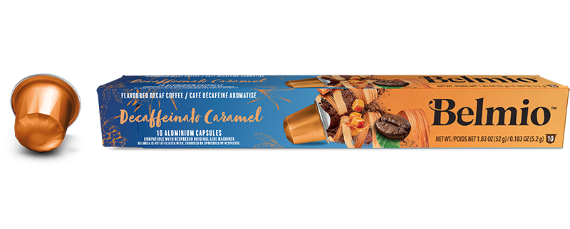 Кава в капсулах Belmio Decaffeinato Caramel формату Nespresso