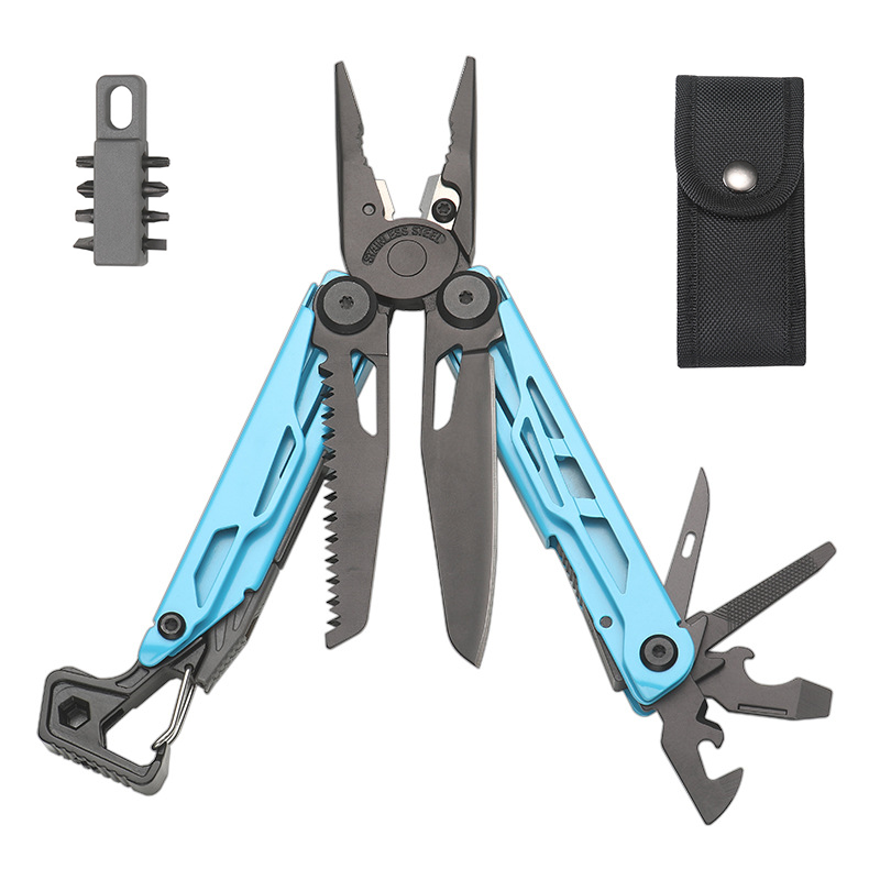Мультитул Multitool Pliers 25в1 из нержавеющей стали 420 с набором бит и нейлоновым чехлом Голубой (001216) Мультитул Multitool Pliers 25в1 из нержавеющей стали 420 с набором бит и нейлоновым чехлом Голубой (001216)
