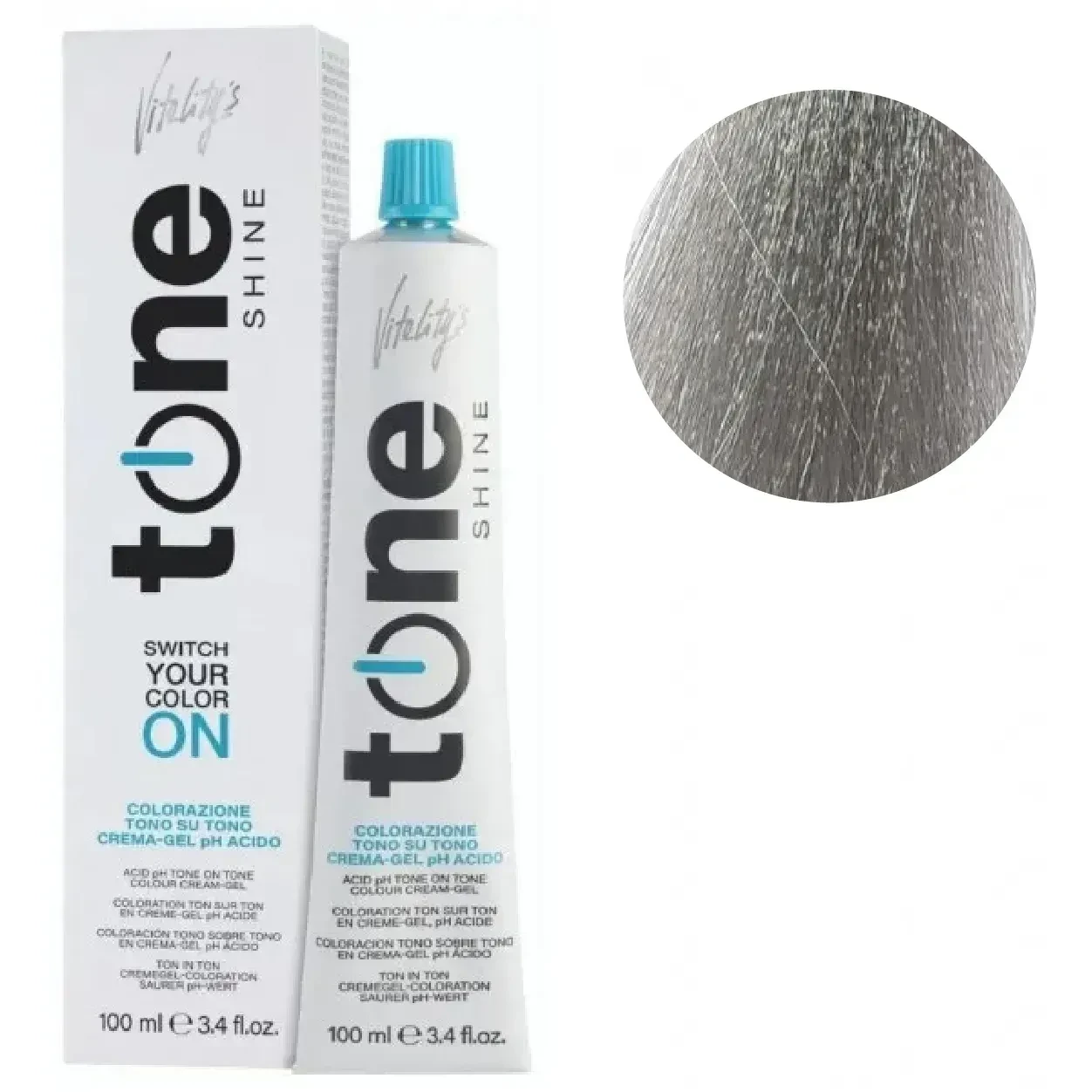 Гель-краска для волос тонирующая безаммиачная Tone Shine Vitality's 11/77 Светло-жемчужный насыщенный блондин 100 мл