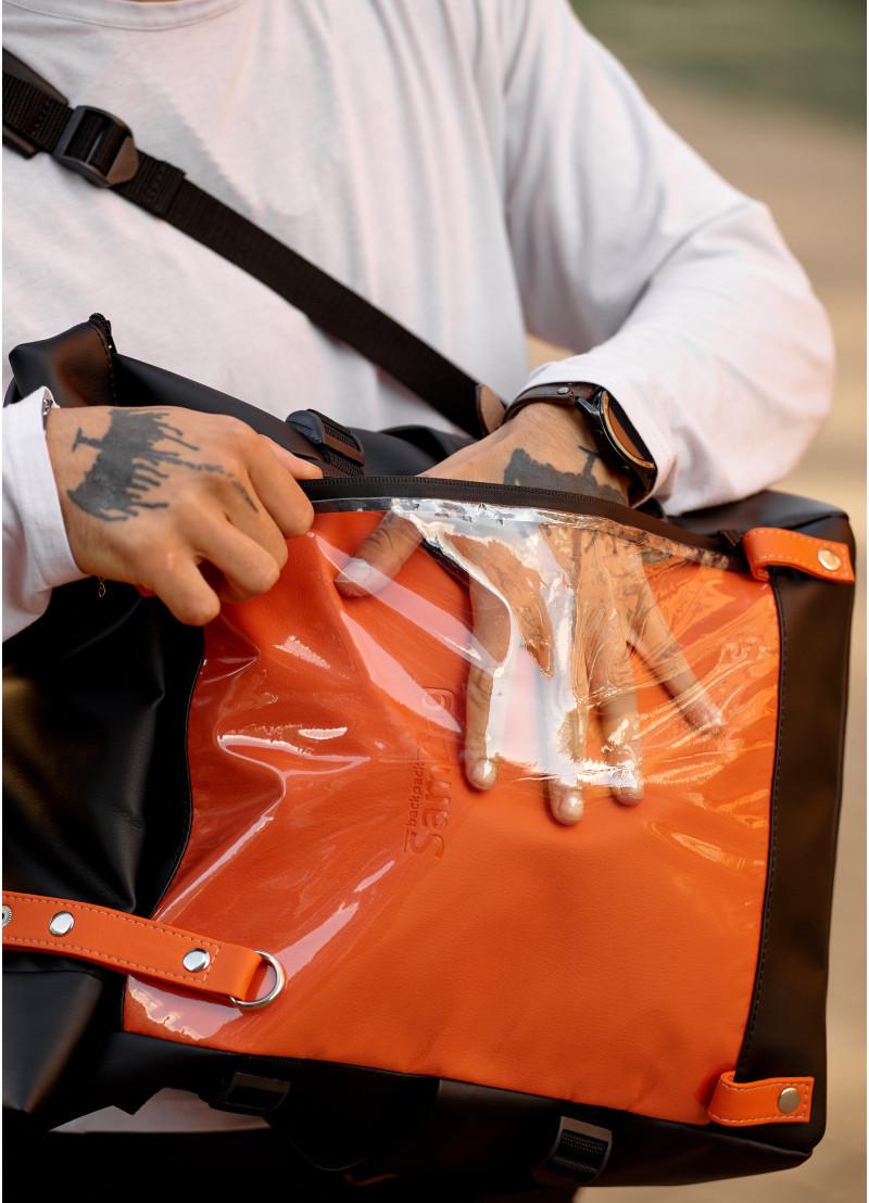 Рюкзак мужской Sambag RollTop Hacking Черно-оранжевый (15373026e) - фото 8 Рюкзак мужской Sambag RollTop Hacking Черно-оранжевый (15373026e) - фото 8