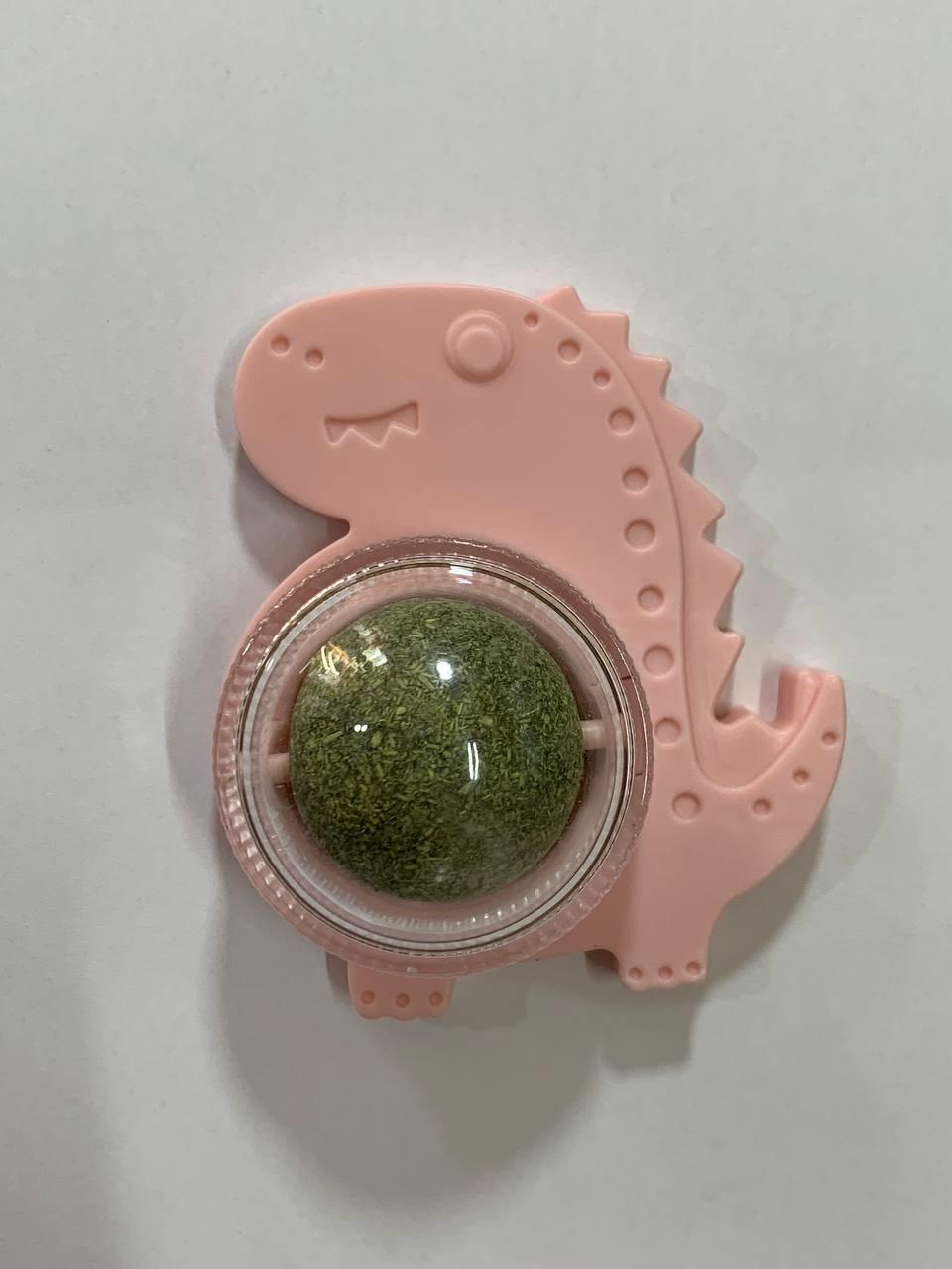 Игрушка шарик для котов вращающийся кошачья мята Динозавр Розовый (a7c4fac3) Игрушка шарик для котов вращающийся кошачья мята Динозавр Розовый (a7c4fac3)