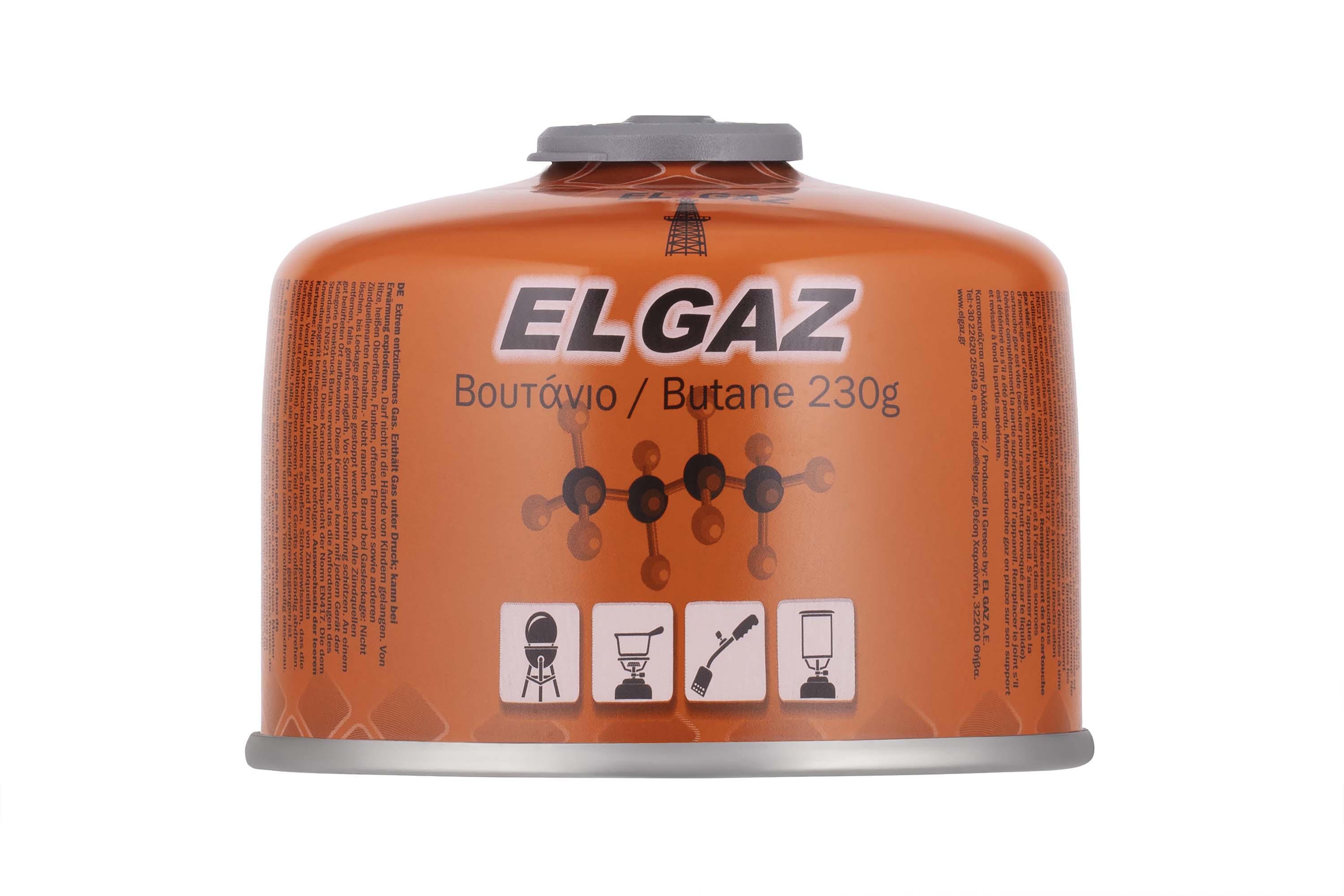 Баллон-картридж газовый EL GAZ ELG-300 бутан 230 г - фото 1