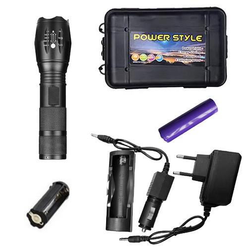 Фонарь R5-2XPE 1х18650/3xAAA ЗУ 220V/12V Zoom Box White/Red (2259540015)