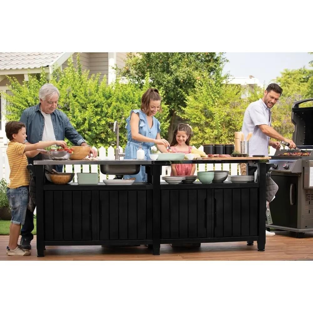 Стол садовый Keter Unity Chef 415 л Графитовый (249459) - фото 3 Стол садовый Keter Unity Chef 415 л Графитовый (249459) - фото 3