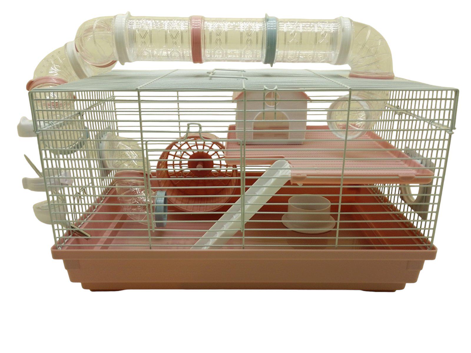 Клітка для гризунів 511В 47x30x27 см Рожевий (29924123) - фото 1 Клітка для гризунів 511В 47x30x27 см Рожевий (29924123) - фото 1