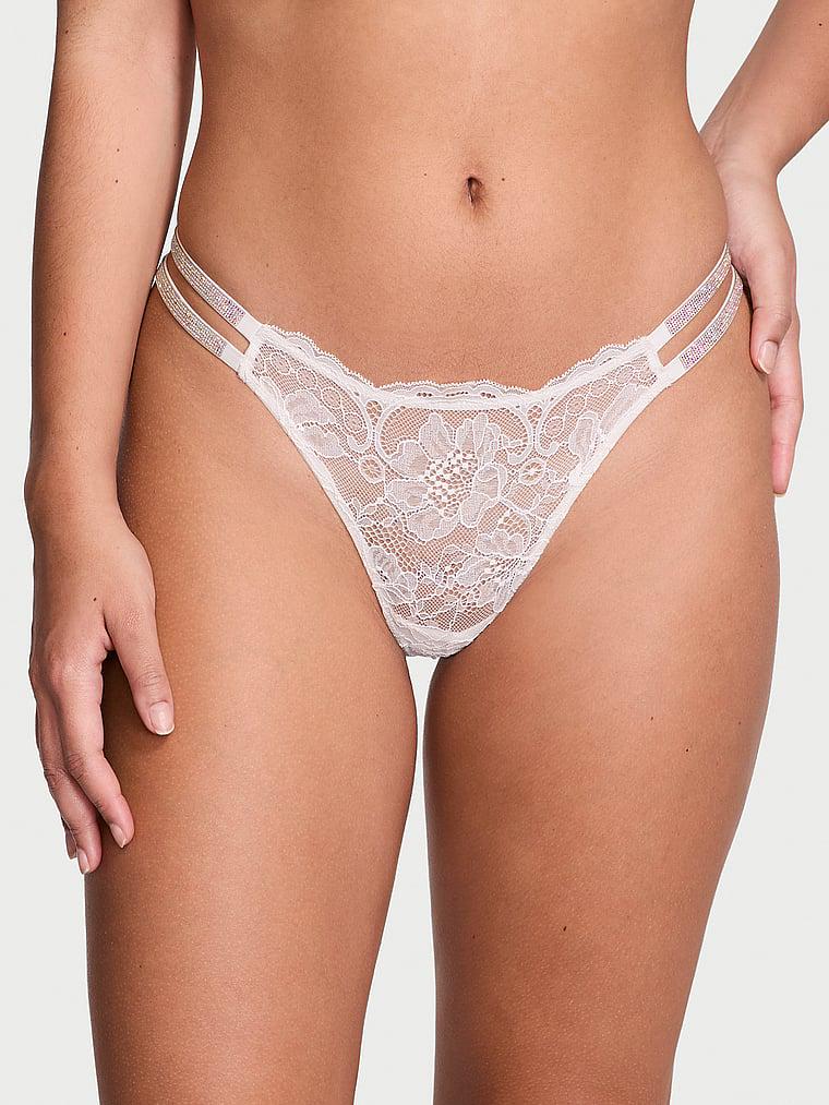 Трусики со стразами Victoria's Secret Very Sexy Double Shine Strap Smooth Thong Panty White XS Белый (26811053) Трусики со стразами Victoria's Secret Very Sexy Double Shine Strap Smooth Thong Panty White XS Белый (26811053)