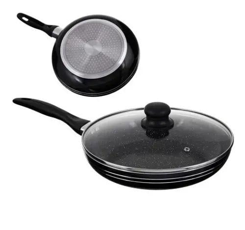 Сковорода з кришкою Unique UN-5166 з антипригарним мармуровим покриттям алюмінієва 28 см (30547386) - фото 2