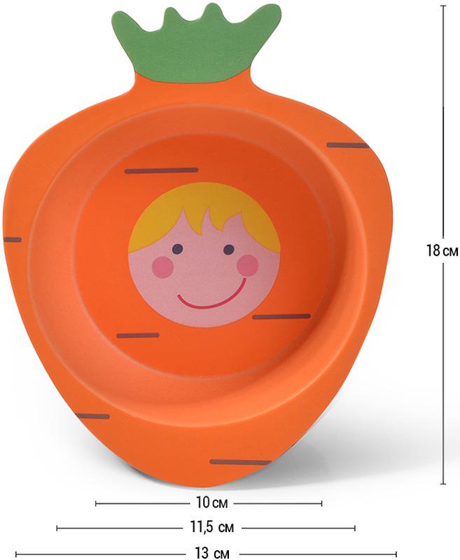 Тарелка детская суповая Fissman морковка из бамбукового волокна 18 см - фото 2 Тарелка детская суповая Fissman морковка из бамбукового волокна 18 см - фото 2