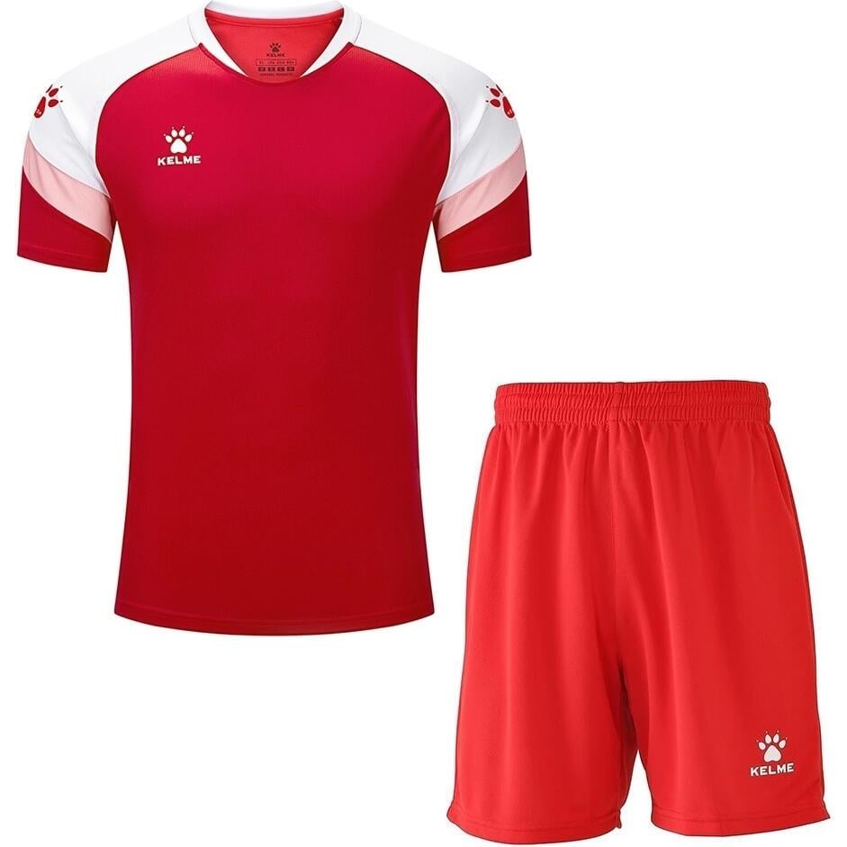 Комплект футбольної форми Kelme BRAVO L Червоно-білий (9610_8351ZB1143.9600)