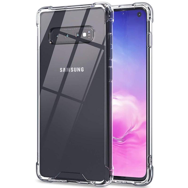 Противоударный TPU чехол GETMAN Ease logo усиленные углы для Samsung Galaxy S10+ Бесцветный (прозрачный)