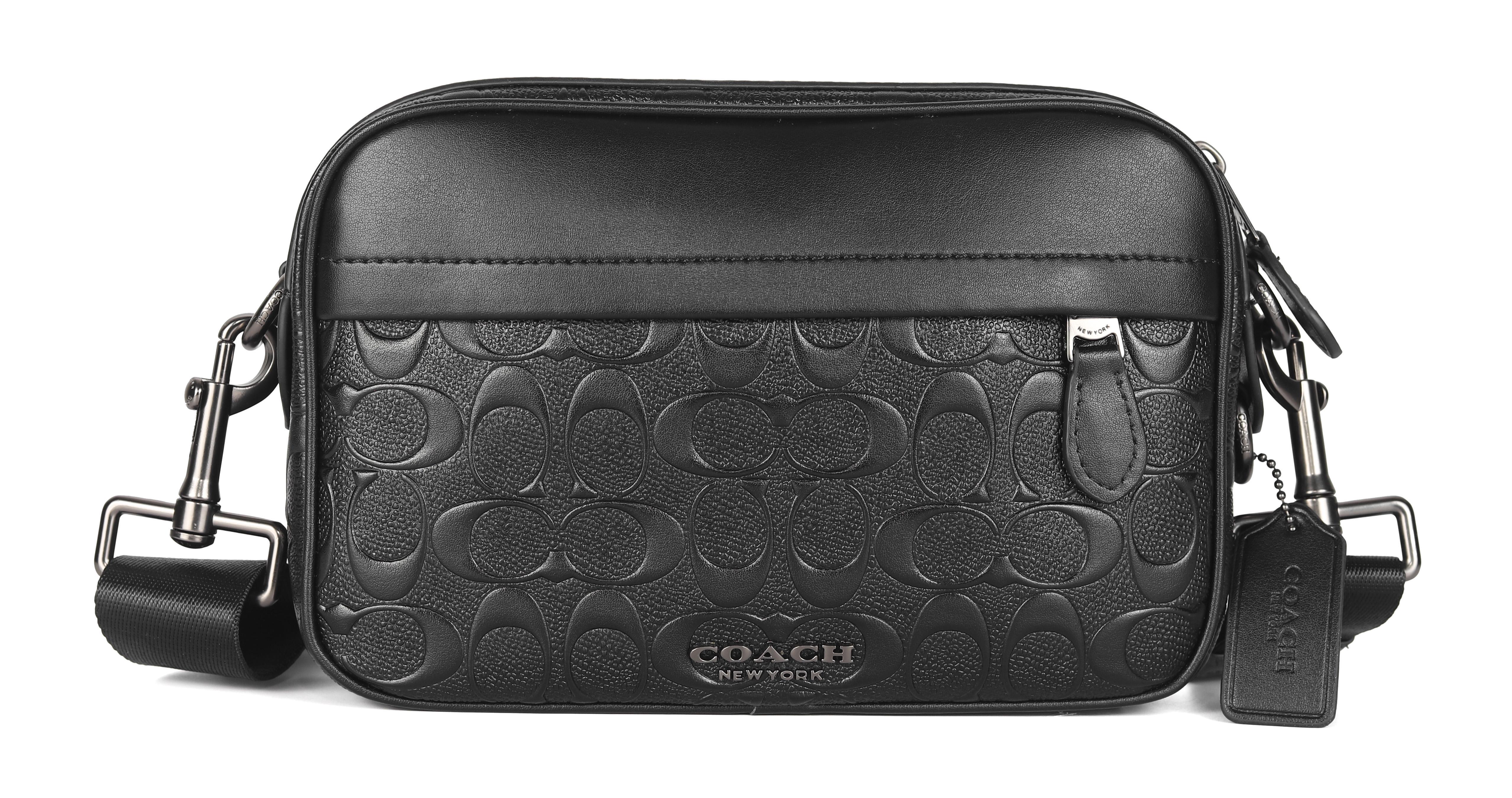 Сумка кожаная Coach Academy Crossbody Signature Leather Black