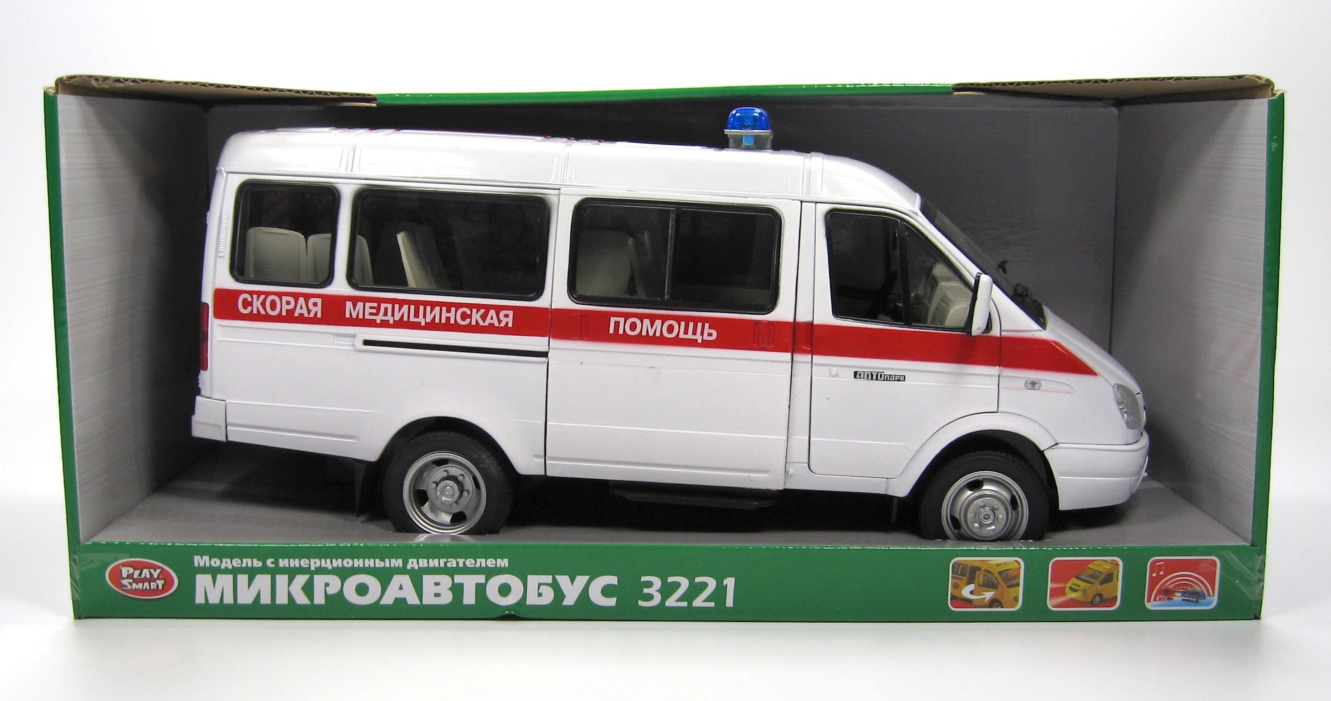 Машина модель пластмассовая Газель 3321 скорая помощь - фото 9